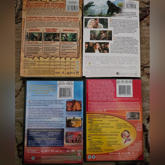 2/15$ DVDs Jurassic Park, Lion King, The Incredibles, King Kong - Picture 2 of 5